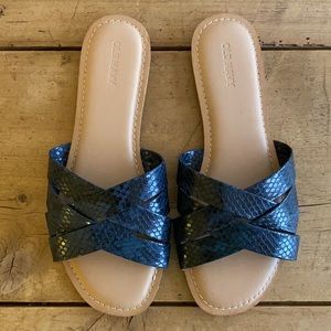 NEW Old Navy faux snake skin, faux leather sandals